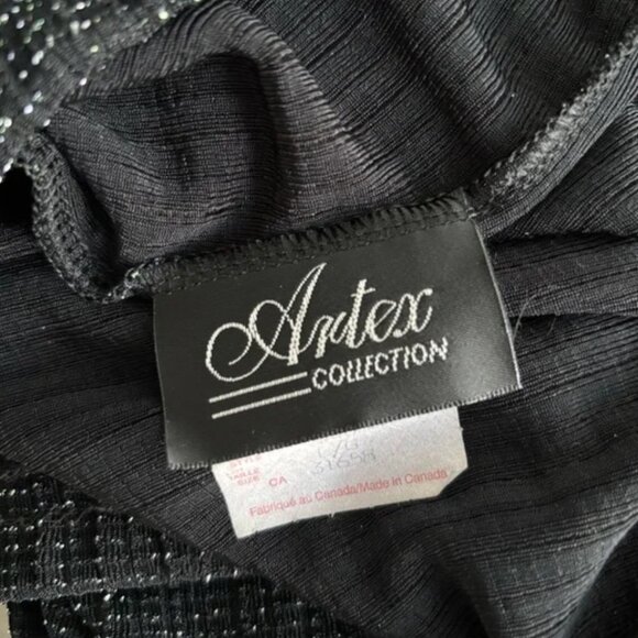 ARTEX COLLECTION Vintage Metallic Black Maxi Skirt - Picture 13 of 13